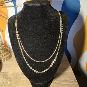 Kendra Scott Double Strand Necklace Yellow Gold